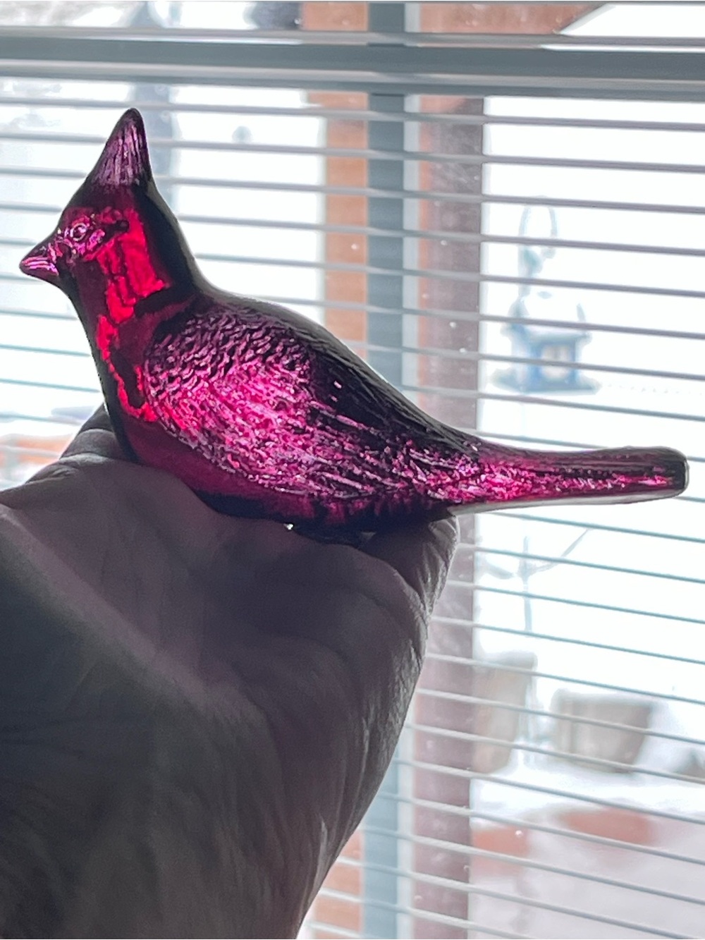 Westmoreland by Fenton Ruby Red Glass Cardinal Bird Figurine